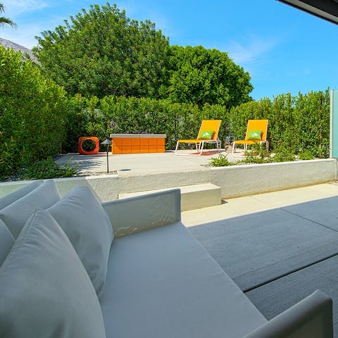 Relax with your favourite beverage on your private patio
