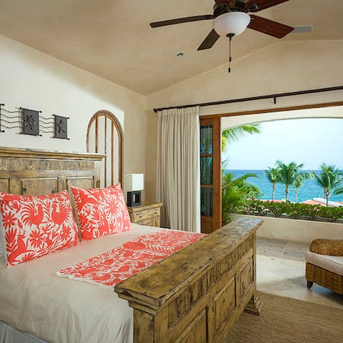 Wake up and immediately throw open the doors to let the ocean breeze in