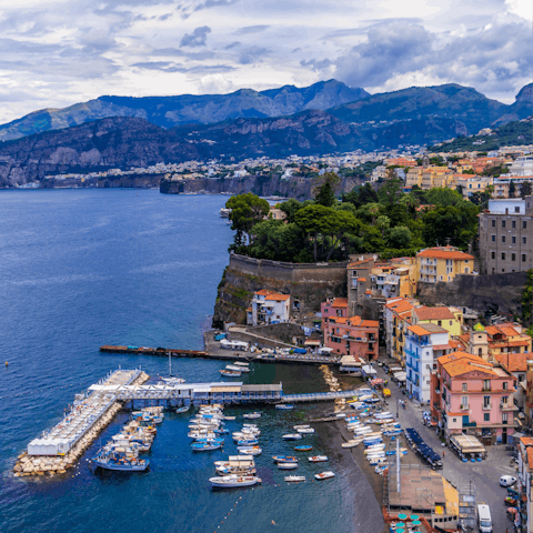 Explore the vibrant marinas and narrow streets of Sorrento