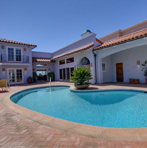 Cool down with a swim in the pool