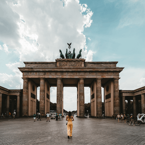Admire the architectural beauty of Berlin, including Brandenburg Gate