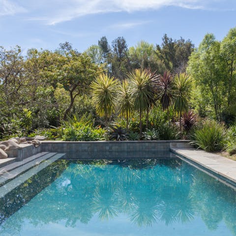 Enjoy total relaxation while swimming in the private pool