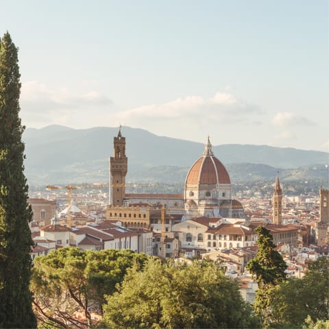 Visit the storied city of Florence, a thirty-eight-minute drive away