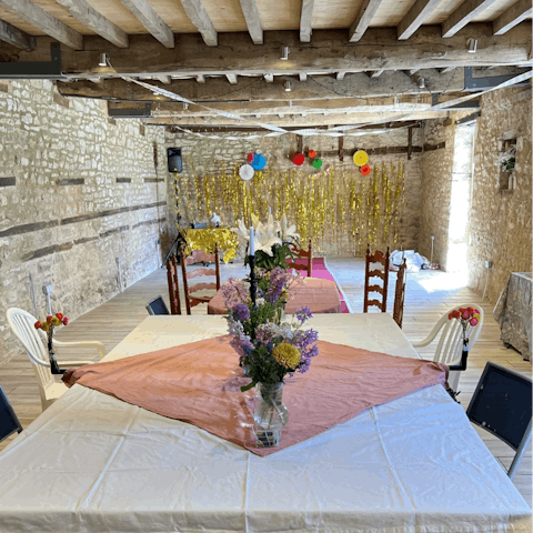 Hire out the barn for those special occasions