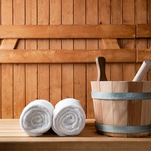 Treat yourself to a long session in the sauna after a busy day
