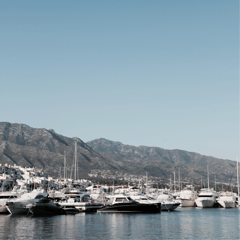 Spend a day shopping and people-watching at nearby Puerto Banus 
