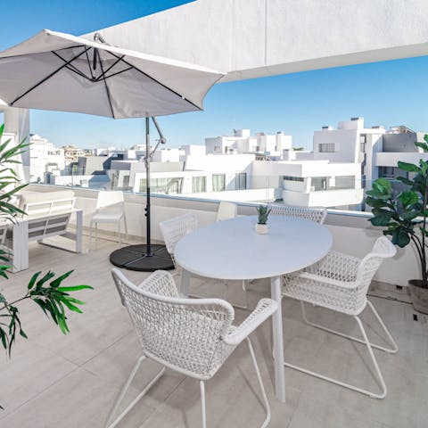 Cook a family barbecue on your private balcony, and enjoy the view as the sunsets