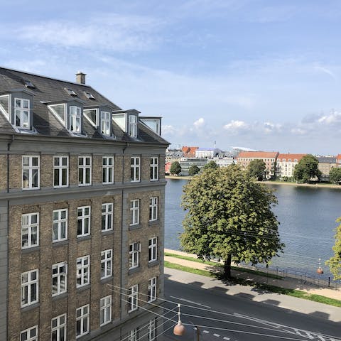 Stay in an old building right by the Lakes and wake up to waterfront views 