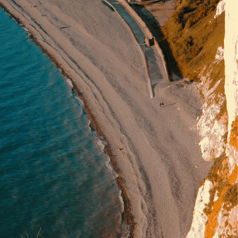 Spend sunny afternoons at Mers-les-Bain beach on your doorstep