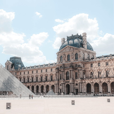 Start your Parisian adventure at the Louvre, it’s just around the corner