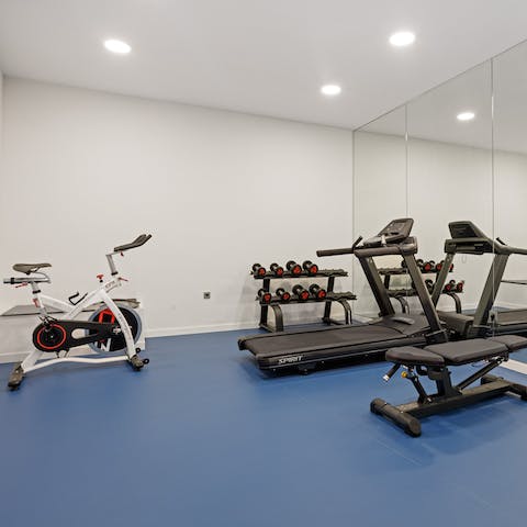 Workout in the communal gym if you have energy left after exploring Madrid