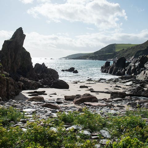 Stay in a secluded Devon bay with the beach to yourself