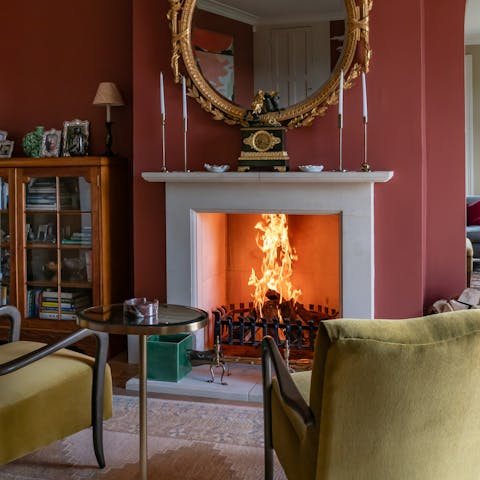 Enjoy cosy evenings relaxing by the open fire