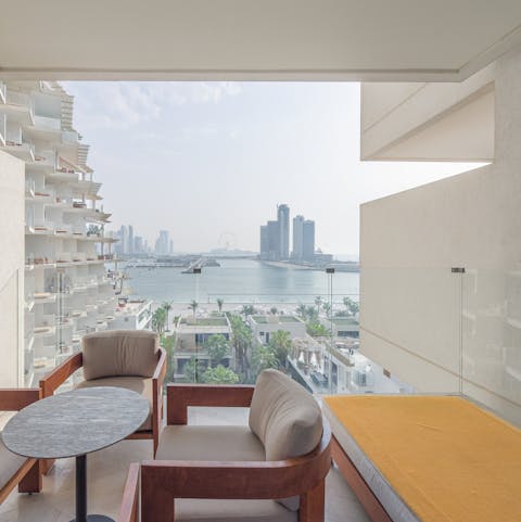 Take in spectacular views from the private balconies