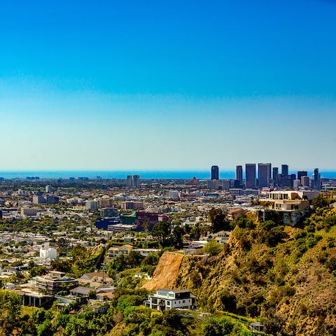Immerse yourself in picturesque views of LA no matter where you are in the home