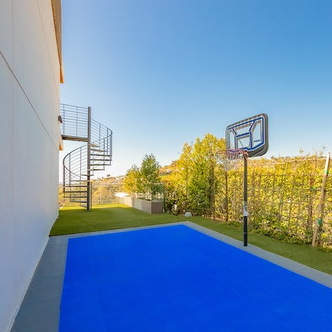 Shoot hoops on your own private basketball court
