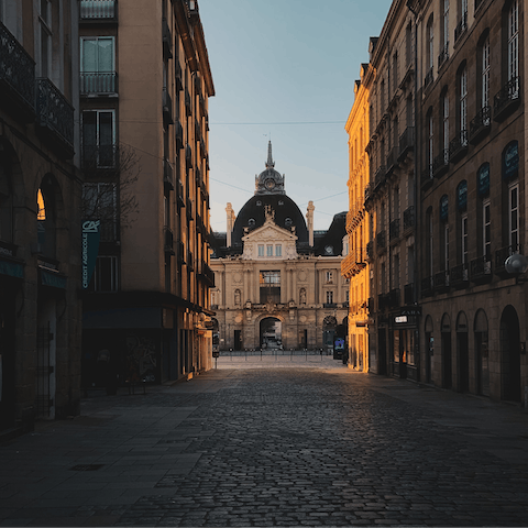 Stay in the heart of Rennes' historical centre, steps away from the city's notable sights as well as restaurants and bars