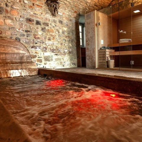 Feel refreshed and renewed after a session in the home spa