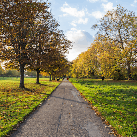 Pack a picnic and head to Hyde Park – it’s just over a 20-minute walk away