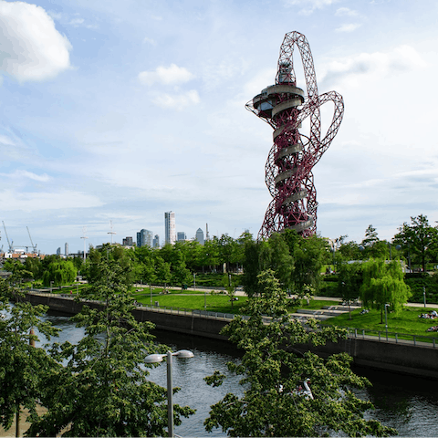 Take a twenty-minute stroll over to the iconic ArcelorMittal Orbit