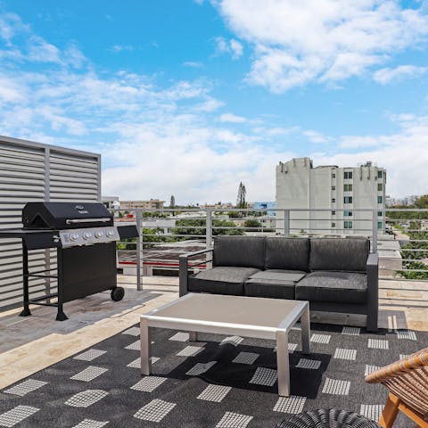 Host summer cookouts on your roof terrace