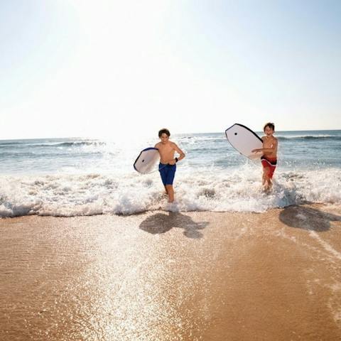 Enjoy a day on Lydstep's beach, a five-minute walk from your front door