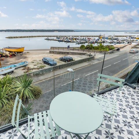 Enjoy drinks on the balcony with a sea view