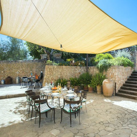 Come together for a Mallorcan barbecue on the patio