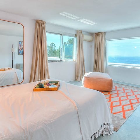 Wake up well-rested in the lovely bedrooms and welcome a new day with that breathtaking sea view