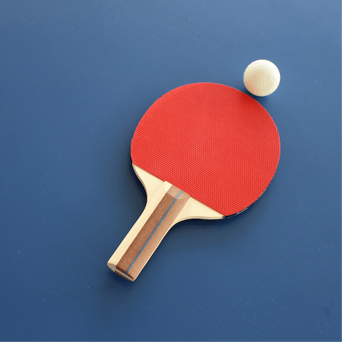 Challenge your friends to a round of table tennis