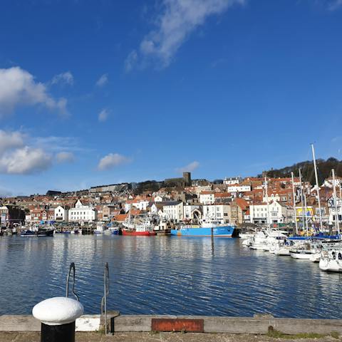 Peruse the boutiques and eateries around Scarborough Harbour, a twenty-minute walk away