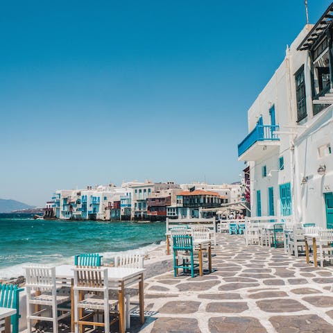 Drive to buzzing Mykonos Town in just over ten minutes