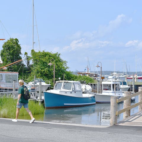 Enjoy days by the harbour – a short five-minute drive away