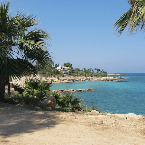 Flip-flop down to Fig Tree Bay, just five minutes away on foot