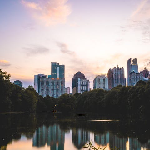 Spend the day wandering around Piedmont Park, it's a fifteen-minute drive away