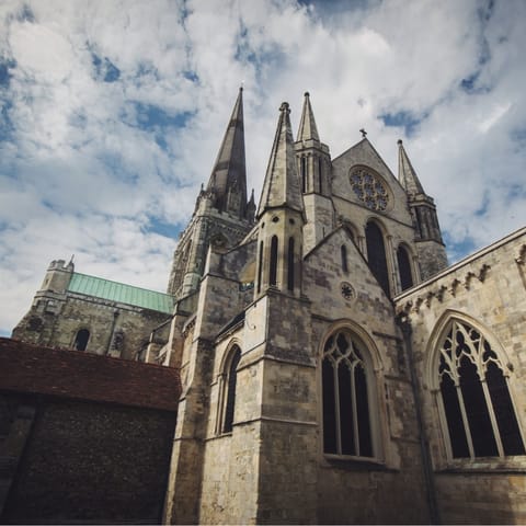 See the Chichester Cathedral, under a fifteen-minute drive away 