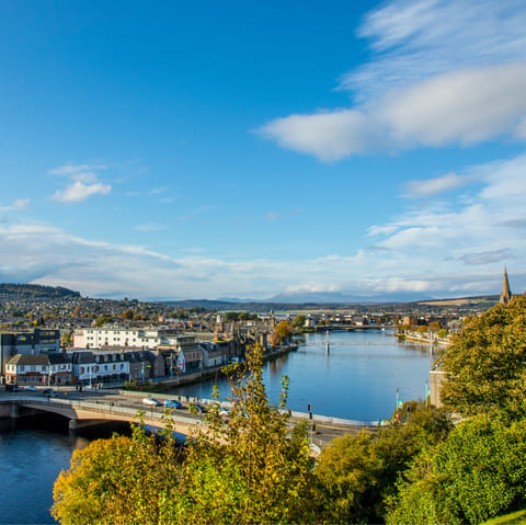 Visit the city of Inverness, a fifty-minute drive away
