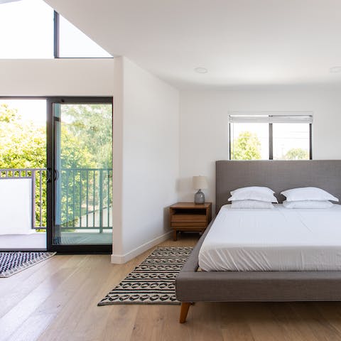 Soak up the morning rays from the main bedroom’s private terrace