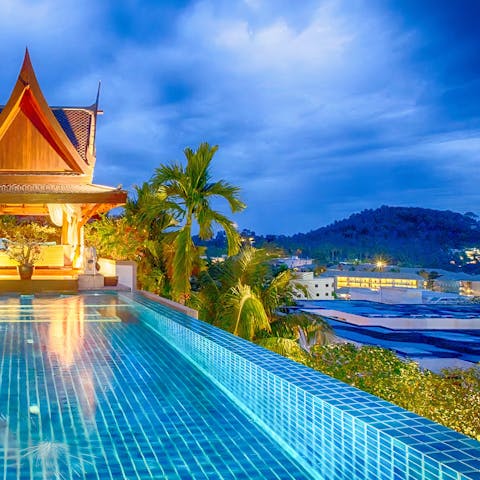 Cool off from those hot Thai nights and take an evening dip, enjoying the view from a different perspective