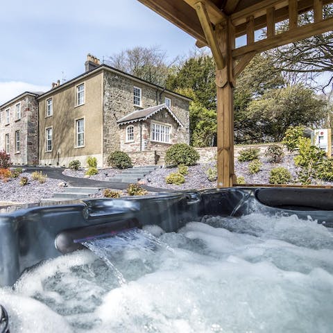Take a long, luxurious dip in your private hot tub
