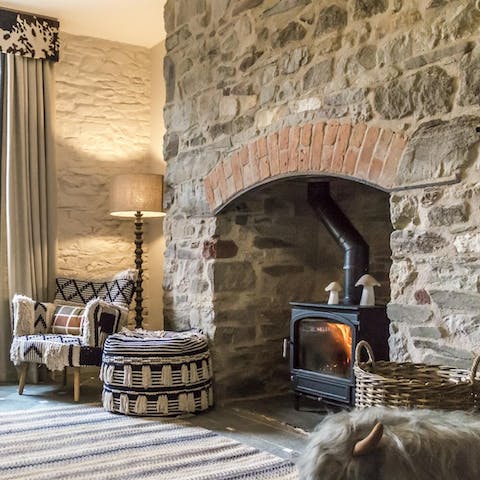 Get cosy beside the fire on chilly evenings