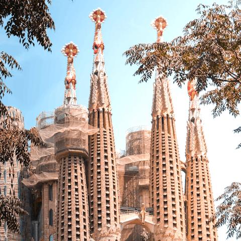 Take a nine-minute walk to scale the dizzying heights of the Sagrada Família