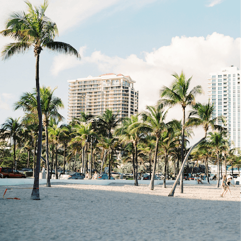Slap on your sun cream and take the five minute walk to Miami Beach