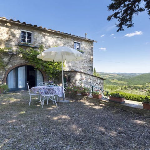 Guests thought the views of the Chianti hills from this home were wonderful.