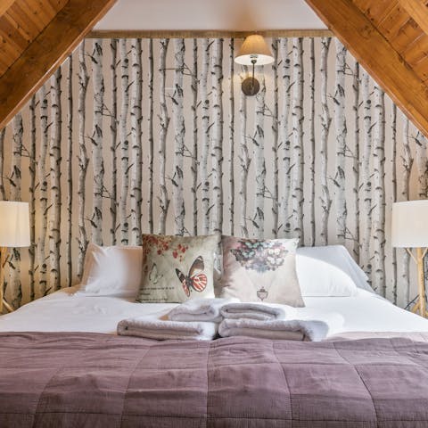 Get a good night's rest in one of the plush bedrooms
