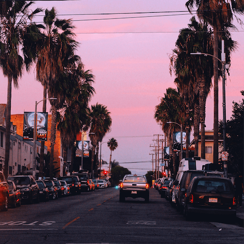 Drive just fifteen minutes to the glamour of Sunset Boulevard 