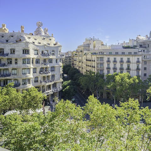 Sit back and admire the Casa Milà views out the window