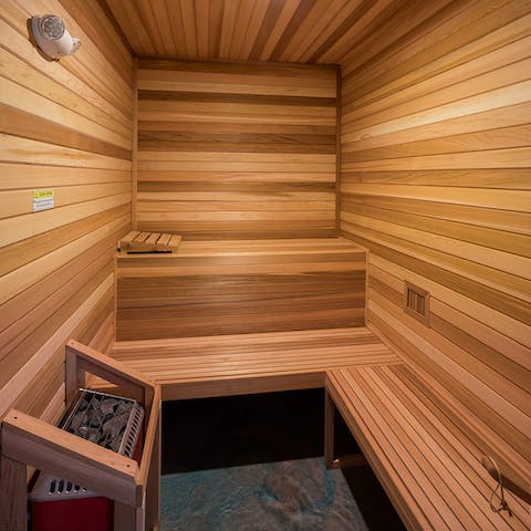 Turn up the heat in the clubhouse sauna