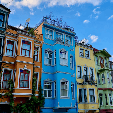 Admire the pops of colour in your neighbourhood's architecture 
