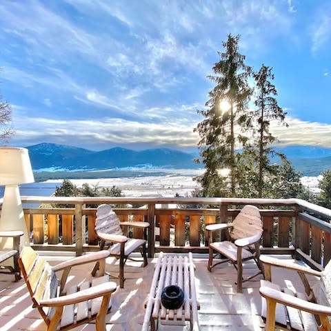 Gaze out at Lake Matemale from one of the chalet's terraces